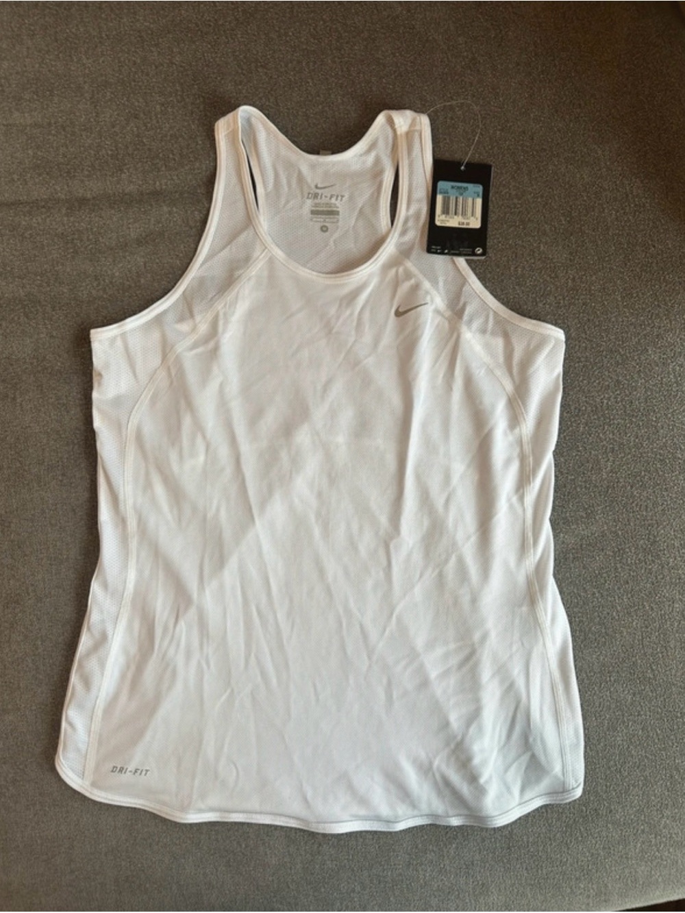 Nike White Women's Dri-FIT Racerback Tank